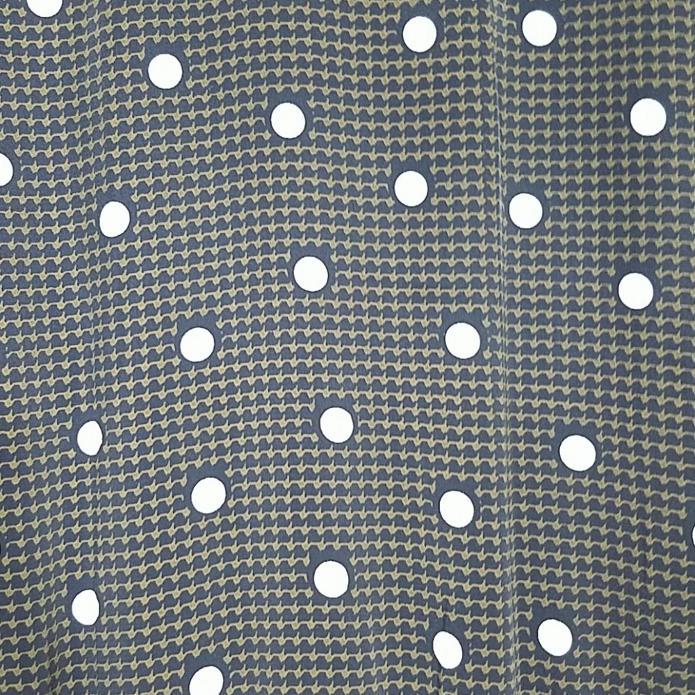 Dress long sleeve houndstooth polka dot maxi Size 10 black brown white print - Picture 3 of 13